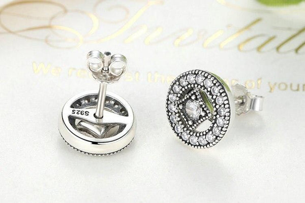 [sterling silver stud earrings] - [mary&william]