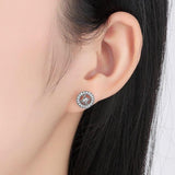 [sterling silver stud earrings] - [mary&william]
